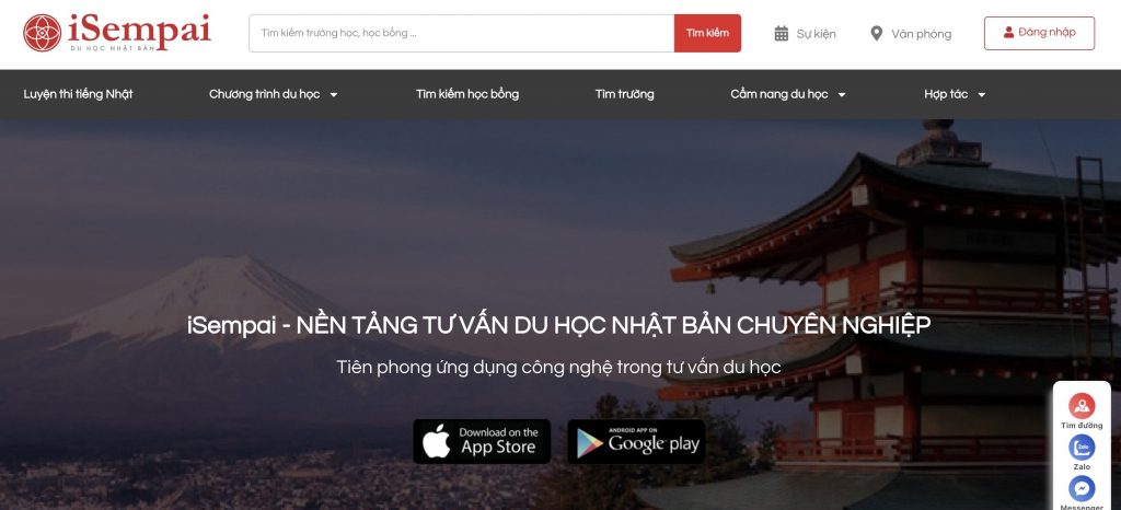 App iSempai - Du học isempai