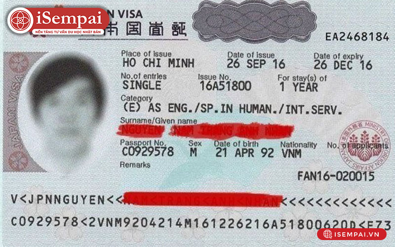 visa tu nghiệp sinh