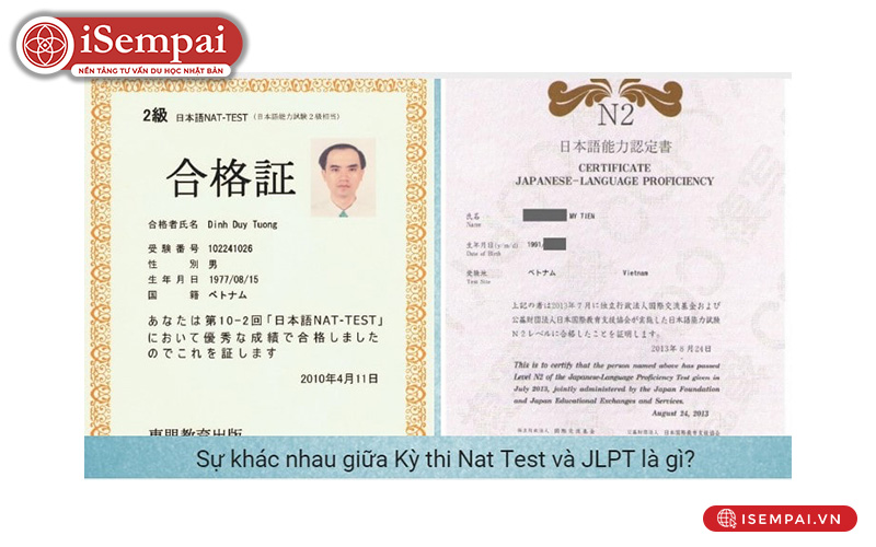 so sánh sự giống và khác nhau giữa kỳ thi NAT TEST và JLPT